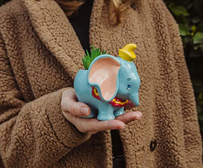 Silver Buffalo Disney Dumbo Standing Mini Ceramic Planter - color: Gray/Multi