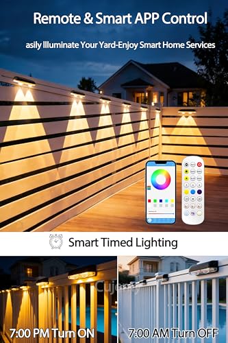 Outdoor Deck Lights 16 Pack, 100ft Smart RGB Outdoor Lights, APP - size: 100Ft-16Pack