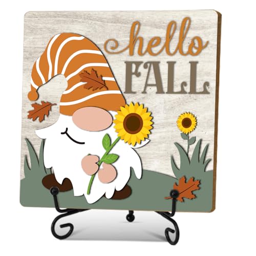 Hello Fall Home Decor Indoor, Autumn Gnome Thanksgiving Table Decor - color: Hello Fall