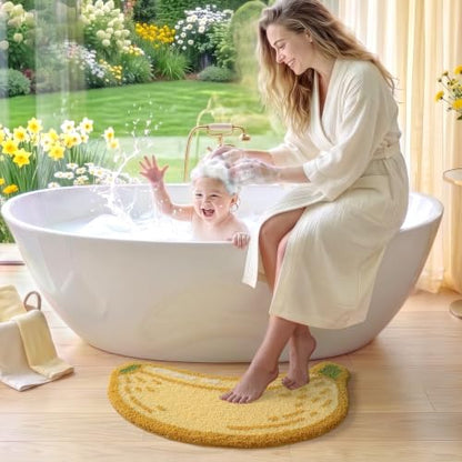 LUMI Cute Bathroom Rug, Absorbent Non Slip Bath Mat, 24"x51", Banana - color: Fruit-banana-large