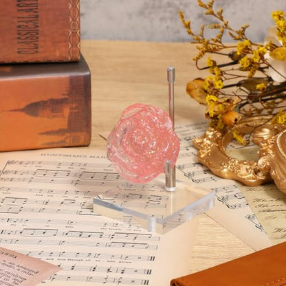 12 Pcs Adjustable Metal Arm Display Stand Crystal Holder Easel Display with Acrylic Base Easel Rock Mineral Stand for Geodes Mineral Agate Collection (Silver, 2 x 2 x 3.2 Inch)