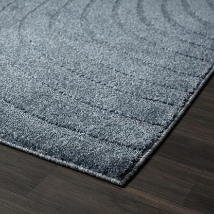 LUXE WEAVERS Modern Geometric Wave Blue 2x3 Area Rug - color: Blue, size: 2' x 3' (Rectangular)