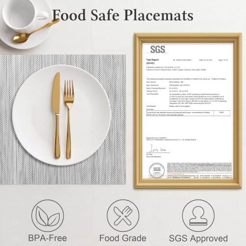 HOOMIL Placemats Set of 4, Heat Resistant, Light Gray - color: Light Gray, size: Set of 4