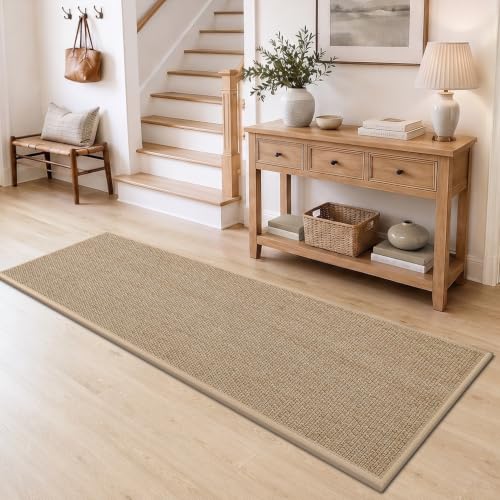 DEXI Ultra Thin Hallway Runner Rug 28x96, Non Slip Entryway Rugs,Beige - color: Beige, size: 28" X 96" (Runner)