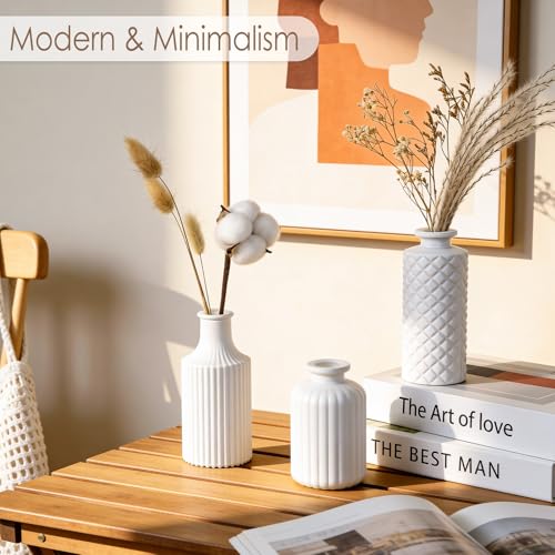 TBWIND 12 Pcs Matte White Glass Bud Vase Set - color: White-12pcs, size: 12Pcs