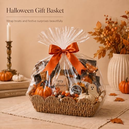 Coeusy Set of 2 Paper Rope Scalloped Baskets, Cute Wicker Basket Natural - color: Neutral