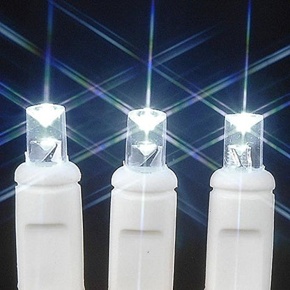 Novelty Lights 35 LED Christmas Mini Light Set, Pure White, White Wire - color: Pure White