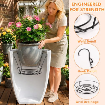 PeoMev 3pc Adjustable Planter Insert 12-18" Plant Risers for Inside Pots