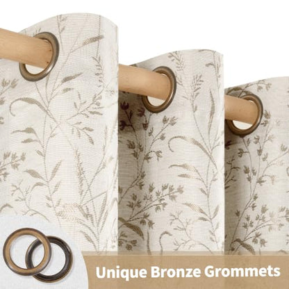 BGment Camel Linen Curtains for Living Room 72 Inch Length 2 Panels - color: Camel, size: 52"W x 72"L (Pack of 2)