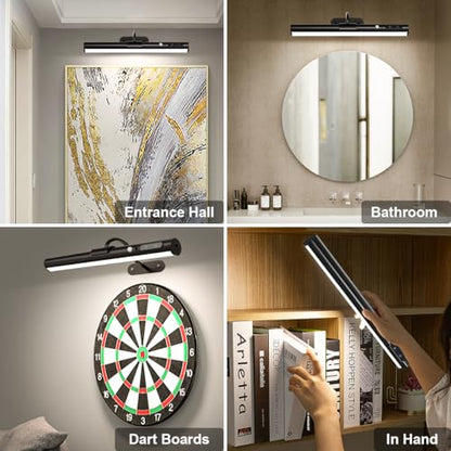 Hapfish Motion Sensor Battery Operated Wall Sconce,Wireless Picture Lights - color: Motion Sensor Black
