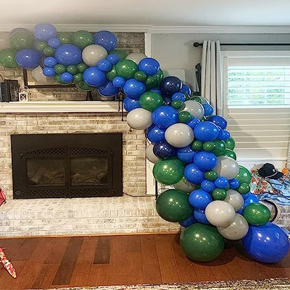 Balloons Green and Navy Blue, 60Pcs 12 Inch Latex Balloons - color: Blue Green