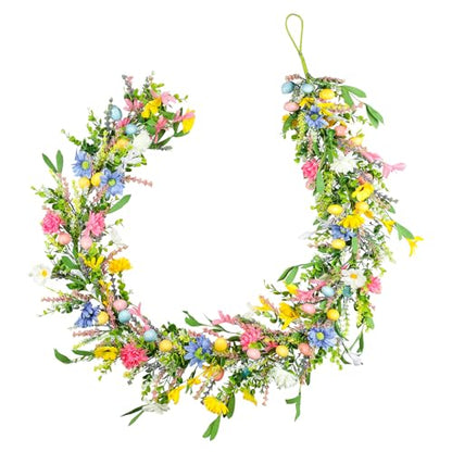 6ft Easter Garland - Spring Garland with Egg and Mixed Berry - color: Easter02
