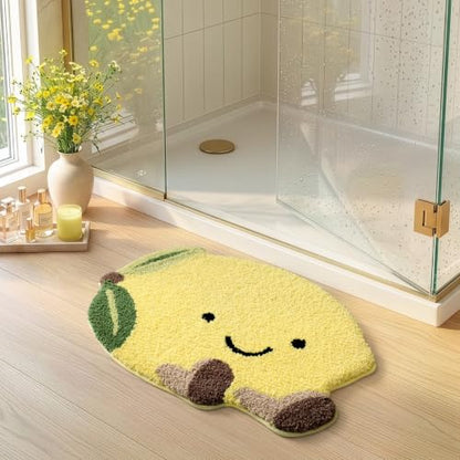 LUMI Cute Bathroom Rug, Absorbent Non Slip Bath Mat, 20.5"x29", Lemmy - color: Fruit-lemmy