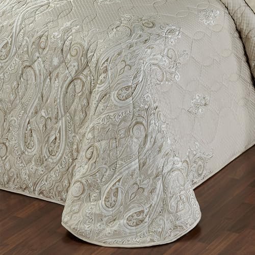 Lunata Luxury Jacquard-Woven Bedspread, Queen, 6 Pc Set
