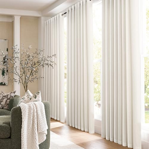 Jowels Natural Linen Grommet Curtains 64 Inch Long 2 Panels for Living Room - color: Natural, size: 40"W x 64"L (Pack of 2)
