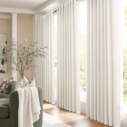 Jowels Natural Linen Grommet Curtains 64 Inch Long 2 Panels for Living Room - color: Natural, size: 40"W x 64"L (Pack of 2)