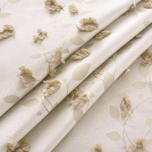 BGment Beige Linen Curtains for Living Room 2 Panels - color: Beige, size: 52"W x 98"L (Pack of 2)
