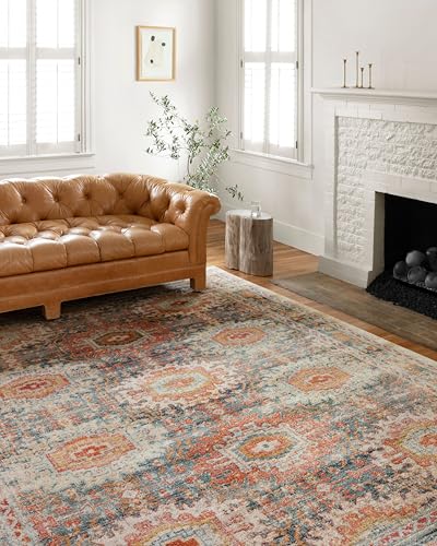 Loloi Jocelyn Mist/Multi 5'-5" x 7'-6" Area Rug - color: Mist / Multi, size: 5'5" x 7'6" (Rectangular)