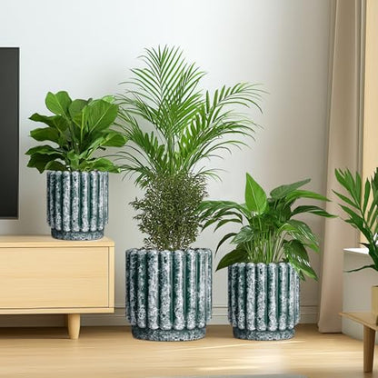 Ceramicfor Ceramic Plant Pot, 9.6 Inch, Green - color: Green, size: 9.6 Inch