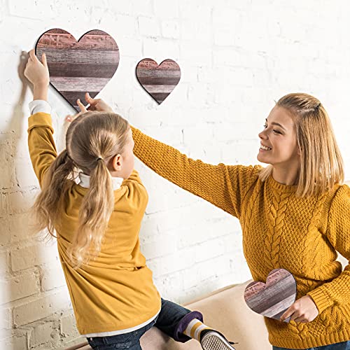 Jetec 3 Pcs Wood Heart Wall Decor Farmhouse Plaque, Classic - style: Classic