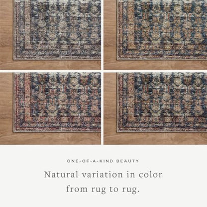 Loloi Amber Lewis Billie Ocean/Brick 7'-6" x 9'-6" Area Rug - color: Ocean / Brick, size: 9'6" x 7'6" (Rectangular)