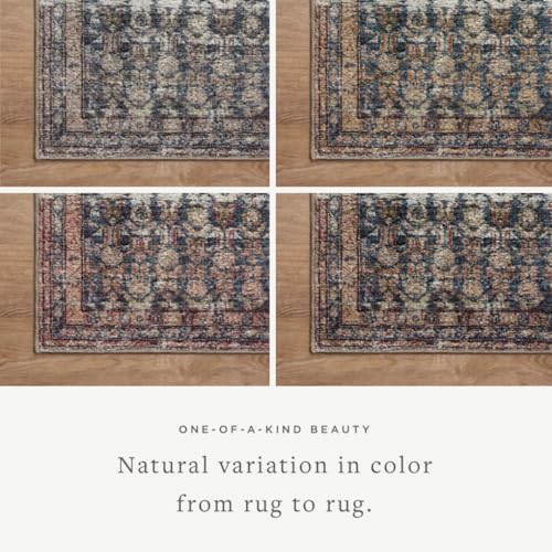 Loloi Amber Lewis Billie Ocean/Brick 10'-0" x 14'-0" Area Rug - color: Ocean / Brick, size: 14' x 10' (Rectangular)