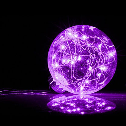 ANJAYLIA Purple String Lights, LED Fairy Lights Battery Operated 30leds Firefly Fairy Lights Party Home Wedding Festival Decorations - color: Purple 1 Pack 30 LED