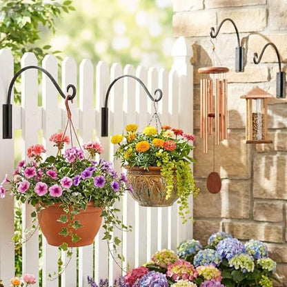 Qiang Ni Heavy-Duty Plant Hanger-16 Inch 80Lbs Outdoor Wall Mount Bracket - color: 16"-Black-1Pcs, size: 16" Black