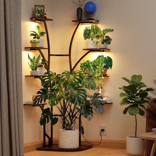 Barrina LS13 Corner Plant Stand with Grow Lights, 9-Tier, Full Spectrum - size: 63.8IN