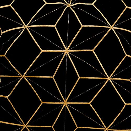 Avigers Throw Pillow Cover 18 x 18 Inch, Black Gold, Velvet, Hidden Zipper - color: Black, Gold, size: 18" x 18" (Pack of 1)