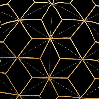 Avigers Throw Pillow Cover 18 x 18 Inch, Black Gold, Velvet, Hidden Zipper - color: Black, Gold, size: 18" x 18" (Pack of 1)