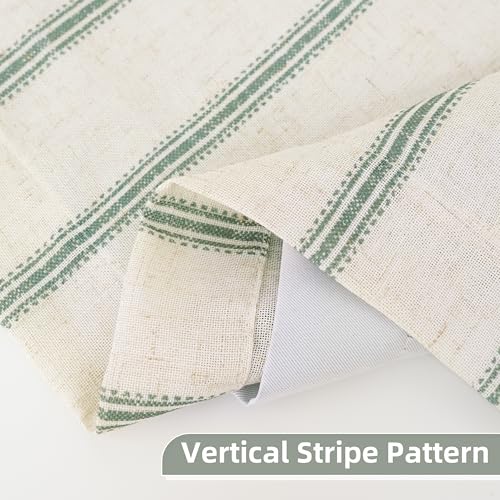 DriftAway Farmhouse Stripe Blackout Curtains, Grommet, W52xL72, Loden Green - color: G Loden Green Stripe, size: 52"W x 72"L (Pack of 2)