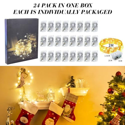 ZGWJ 24 Pack Warm White Fairy Lights, Mini String Lights - color: Warm White, size: 24P