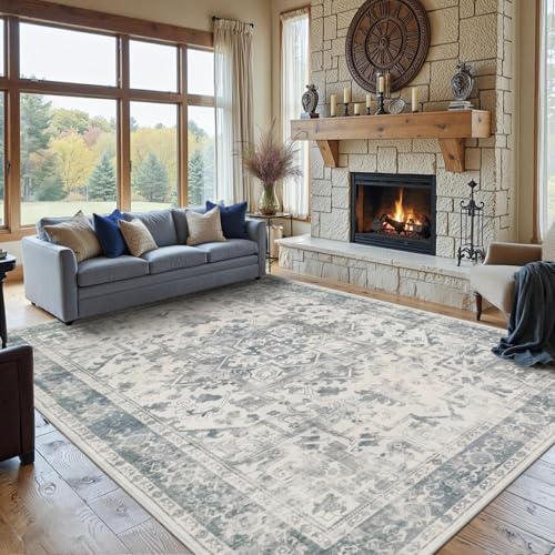Rugxara 8x10 Area Rugs,Large Rugs for Living Room(Blue) - color: Blue & Grey, size: 8' x 10' (Rectangular)