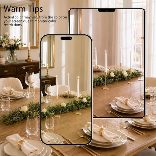 zeochyni French Gold Taper Candle Holder Metal Candlestick Holders Set of 6 - color: French Gold, size: Set of 6
