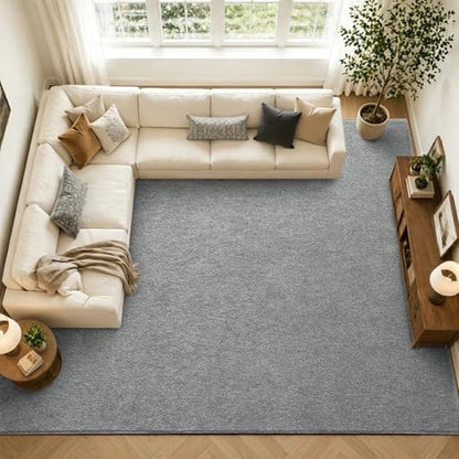7x10 Large Grey Area Rug Washable Non-Slip Soft for Living Room Bedroom - color: 09 Grey, size: 7' x 10' (Rectangular)