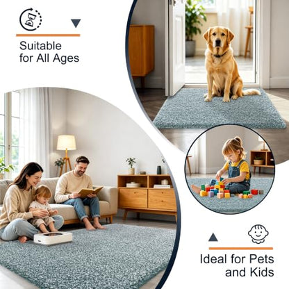 OLANLY Microfiber Soft Bathroom Rugs Mats 30x20, Blackish Green and White - color: Blackish Green and White, size: 30" X 20"