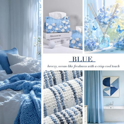 BSICPRO Bathroom Rugs Sets 2 Piece, Modern Bath Mat 20"x32"+16"x24", Blue - color: Blue and White, size: 20" x 32" Plus 16" x 24"