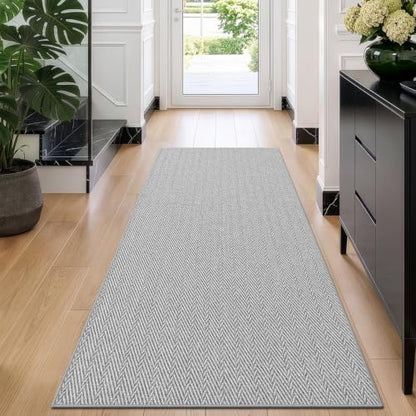 LUMI Ultra Thin Runner Rug for Hallway 2'4"x8', Entryway Rug, Light Gray - color: Gray - Light, size: 2'4" x 8' (28"x96")