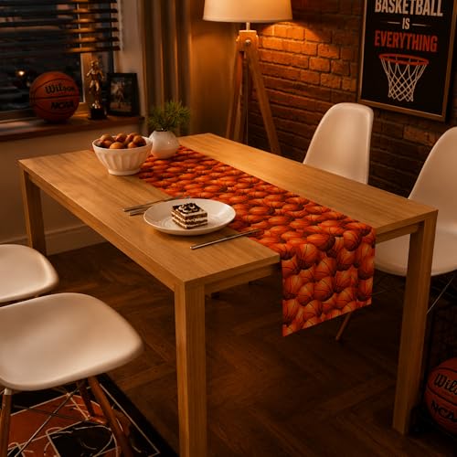Basketball Party Decorations - Basketball Table Runner - color: Basketball