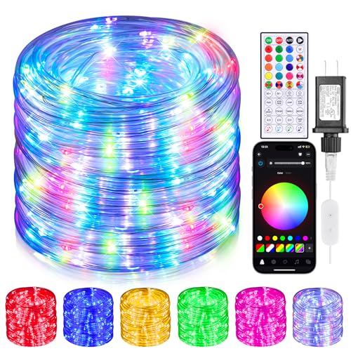 99ft LED Rope Lights for Outside Color Changing with APP & Remote - size: 99FT