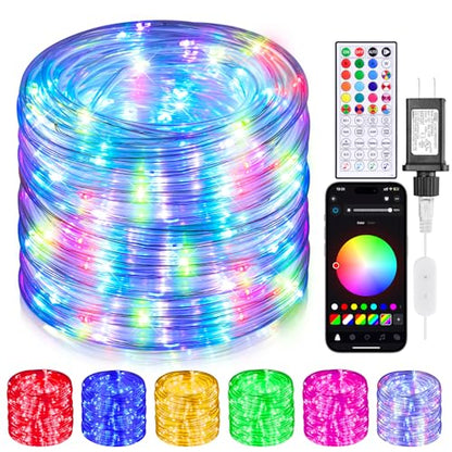 99ft LED Rope Lights for Outside Color Changing with APP & Remote - size: 99FT
