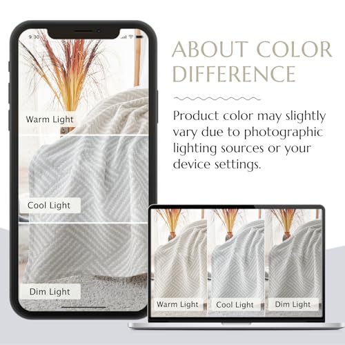 jinchan 100% Cotton Muslin Blanket Twin Boho Throw Blanket 50x60 Stone Gray - color: B. Square Grey, size: 50"x60"