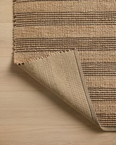 Loloi Chris Loves Julia Judy Natural/Chocolate 3'-6" x 5'-6" Accent Rug - color: Natural / Chocolate, size: 3'6" x 5'6" (Rectangular)