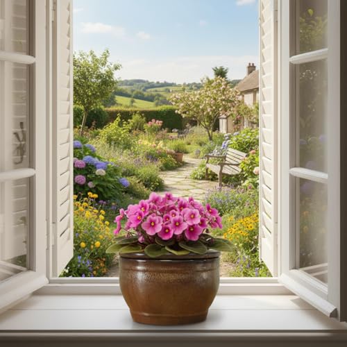 African Violet Pots Self Watering Violet Pot Copper 6 inch - color: Copper