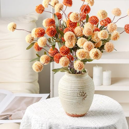 Ceramic Decorative Vase, 7.4 Inch Rustic Farmhouse Flower Vase - color: 205-3-7.4in