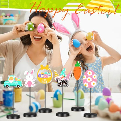 DoubleFill 6 Pcs Easter Decoration for Home Table Centerpieces - style: Easter