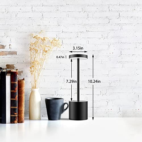TBBGA LED Cordless Table Lamps, 5000mAh Rechargeable Table Light - color: Black1