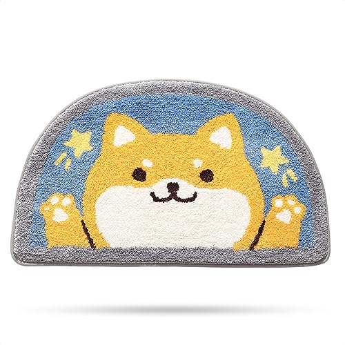Molesun Shiba Inu Bath Mat 18x30, Soft Absorbent Microfiber Bath Rugs - color: Shiba Inu