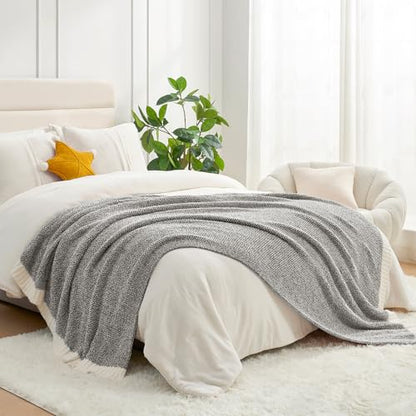 Snuggle Sac Grey Throw, Super Soft Warm Oversized Fuzzy Plush Blanket, Dark Grey, 50x70 inches - color: Heather Dark Grey, size: Throw-XL (50"x70")